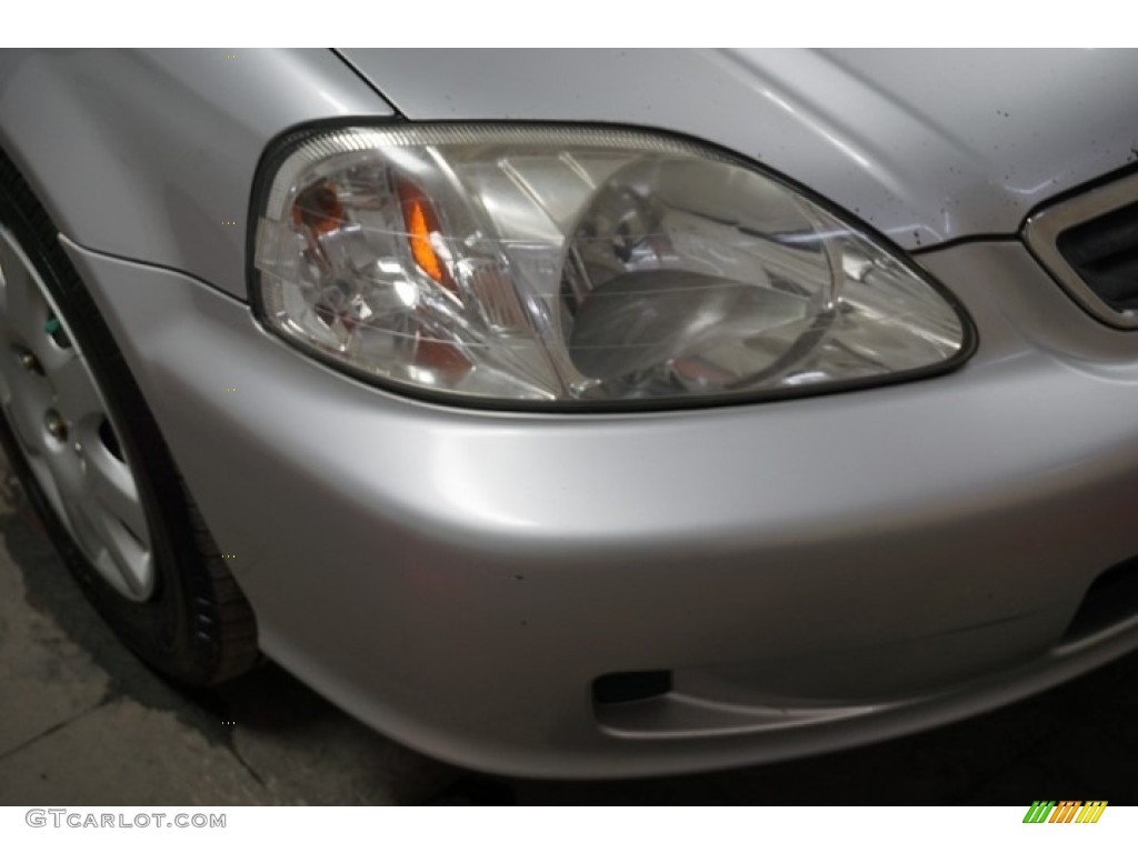 1999 Civic LX Sedan - Vogue Silver Metallic / Gray photo #43