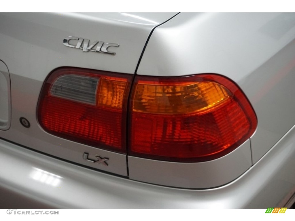 1999 Civic LX Sedan - Vogue Silver Metallic / Gray photo #56