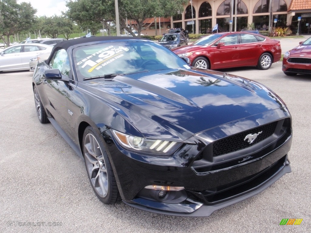 2016 Mustang GT Premium Convertible - Shadow Black / Ebony photo #2