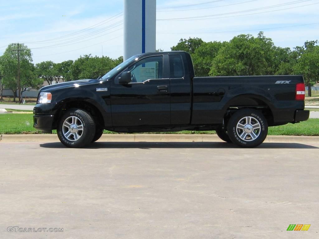 2008 F150 STX Regular Cab - Black / Medium/Dark Flint photo #2