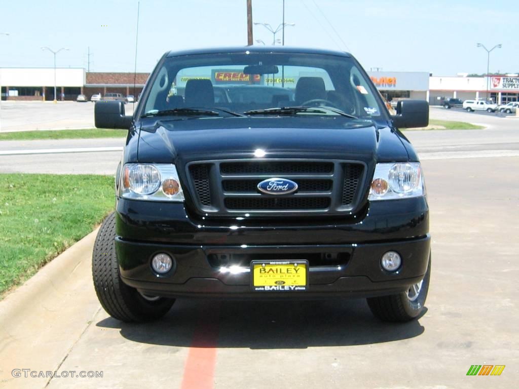2008 F150 STX Regular Cab - Black / Medium/Dark Flint photo #6