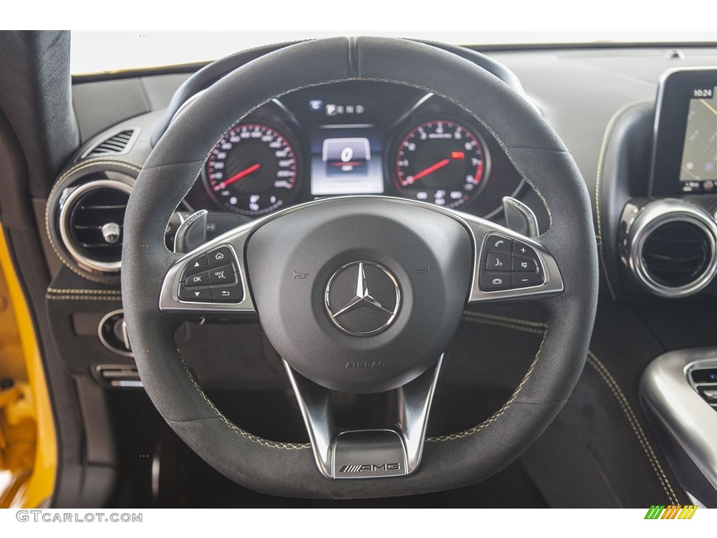 2016 Mercedes-Benz AMG GT S Coupe Black Steering Wheel Photo #115628424