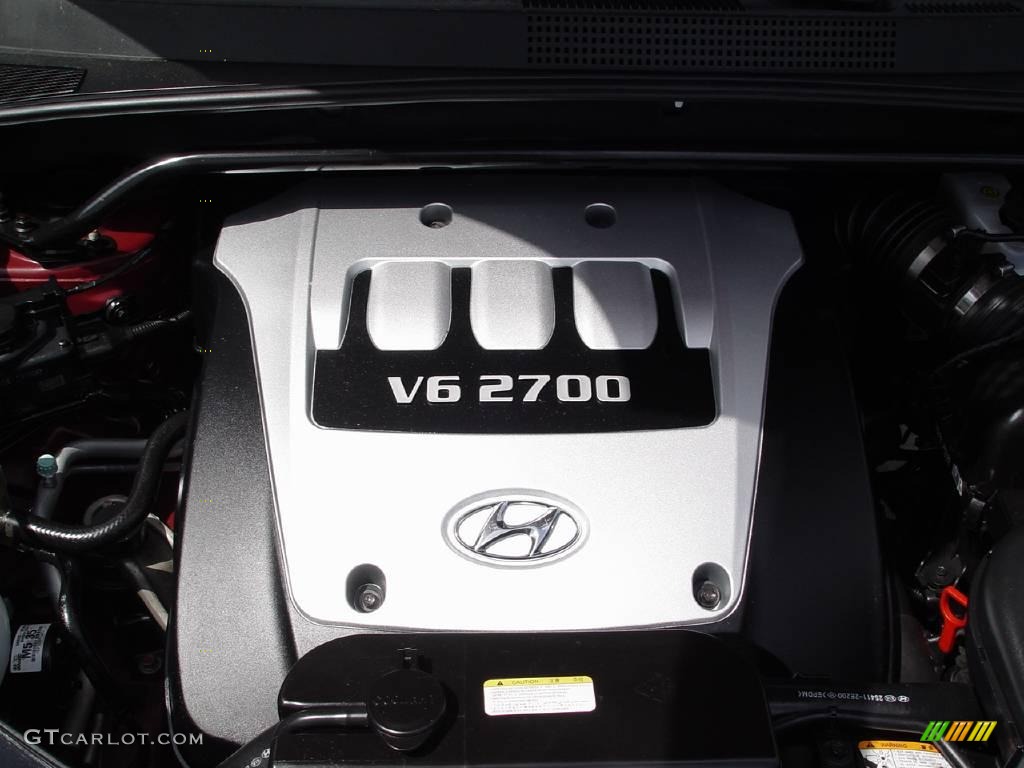 2005 Tucson GLS V6 4WD - Mesa Red / Beige photo #20