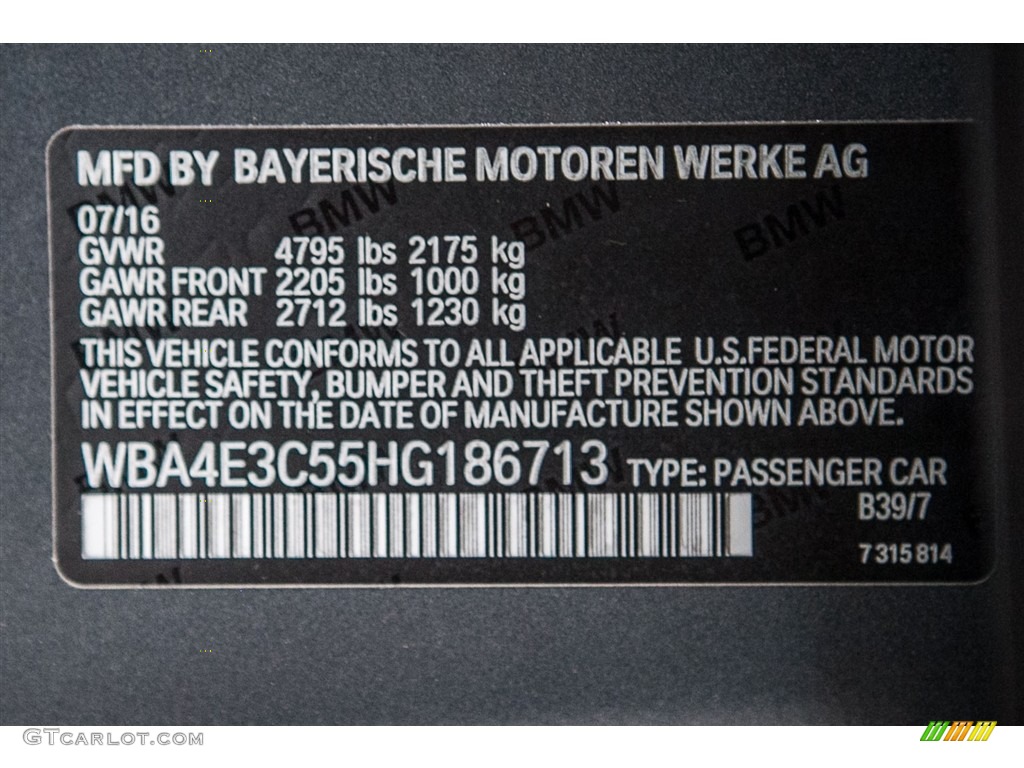 B39 2017 BMW 4 Series 440i Gran Coupe Parts