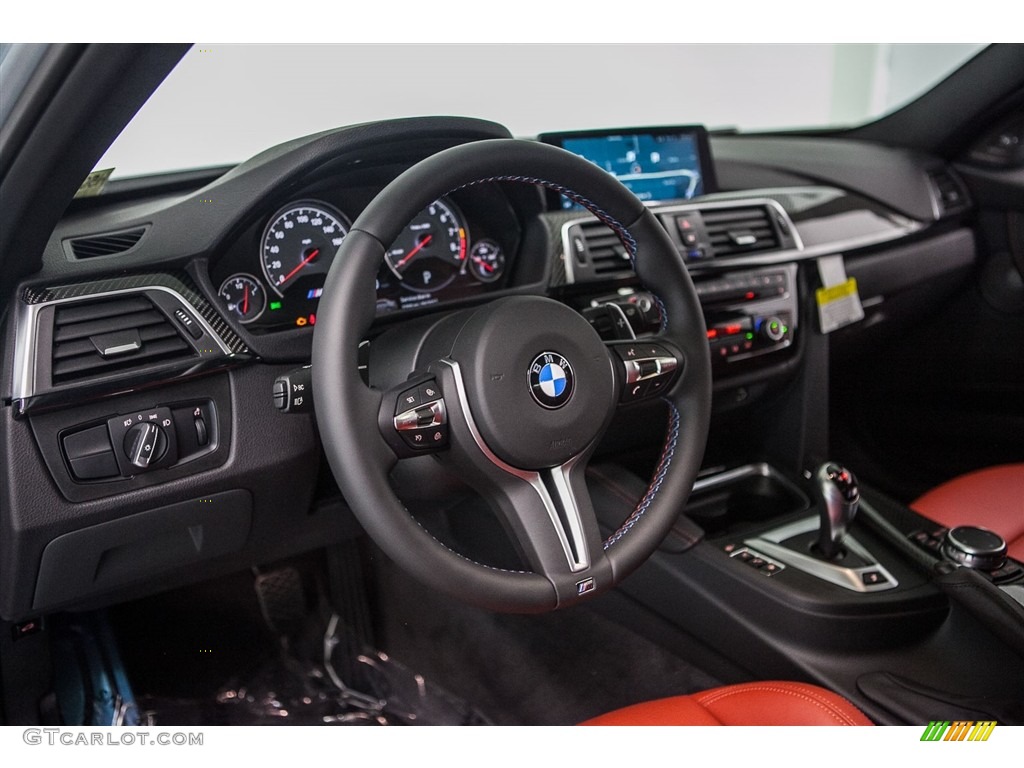 2017 BMW M3 Sedan Sakhir Orange/Black Dashboard Photo #115633809