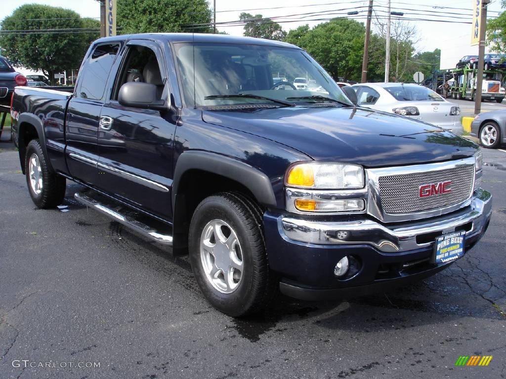 2006 Sierra 1500 SLE Extended Cab 4x4 - Deep Blue Metallic / Dark Pewter photo #2