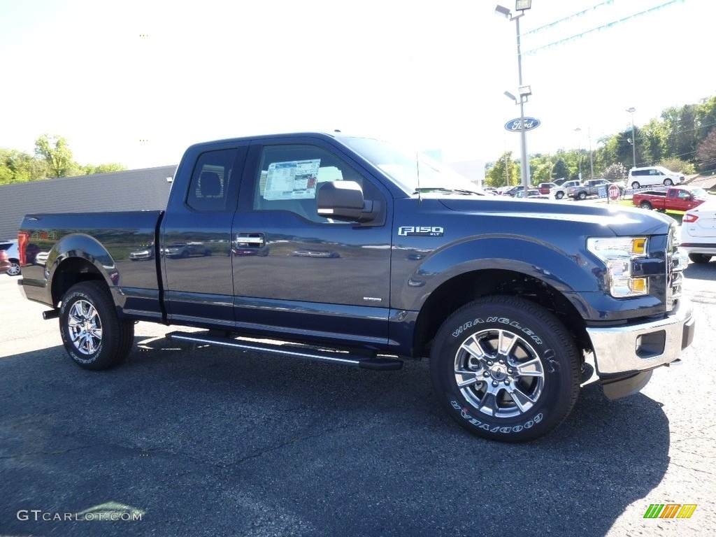 2016 F150 Lariat SuperCab 4x4 - Blue Jeans / Medium Earth Gray photo #1