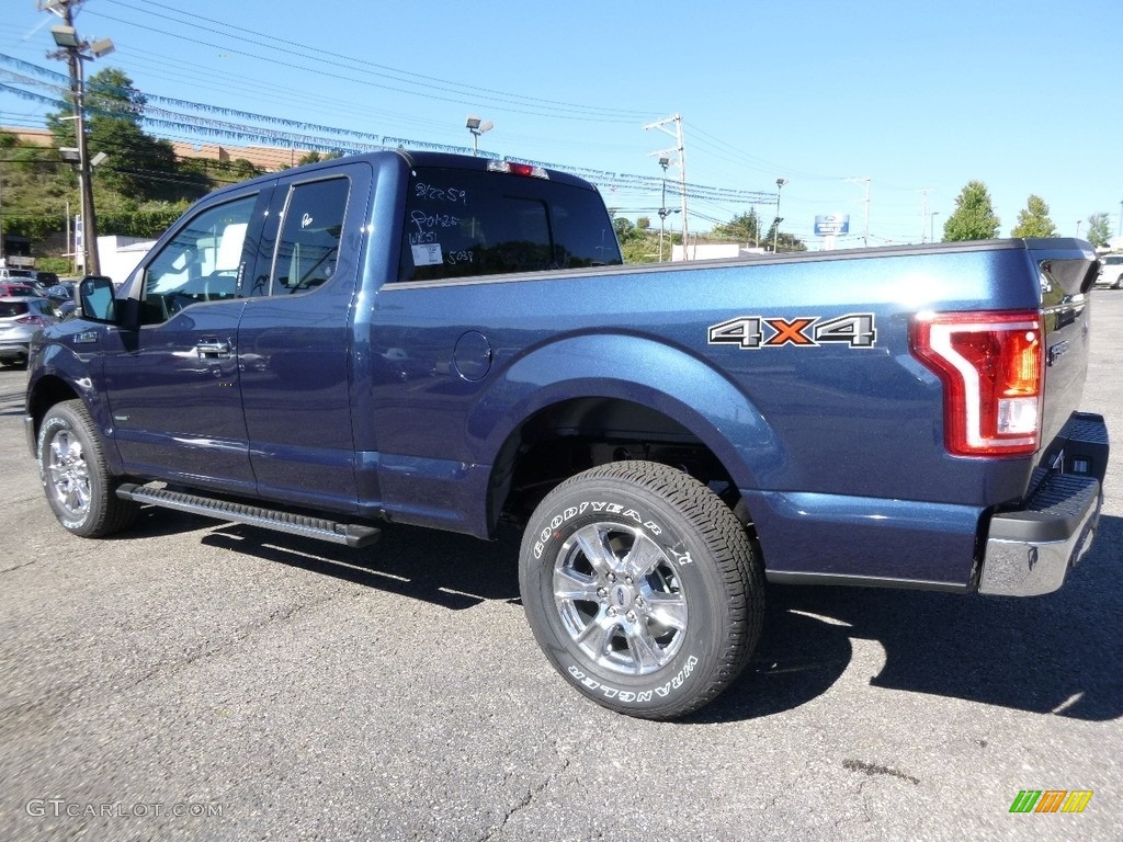 2016 F150 Lariat SuperCab 4x4 - Blue Jeans / Medium Earth Gray photo #3