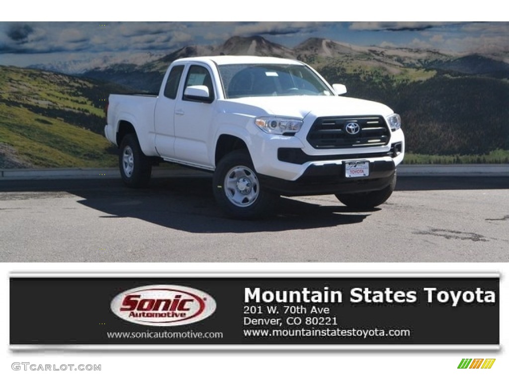 2017 Tacoma SR Access Cab 4x4 - Super White / Cement Gray photo #1