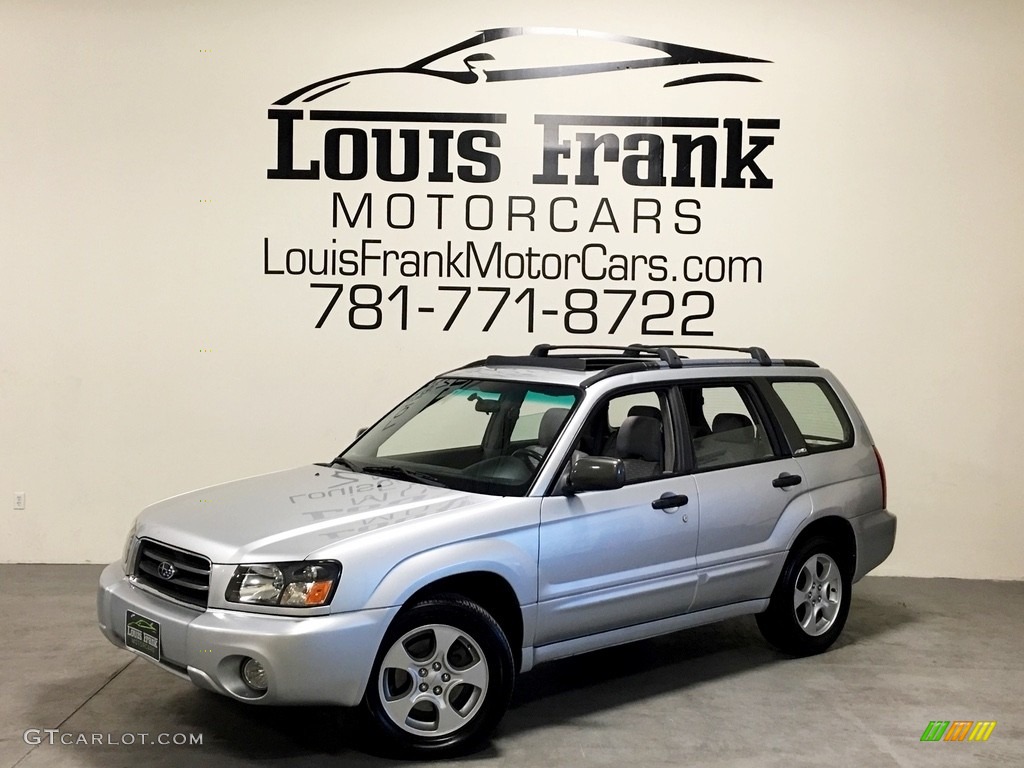 2004 Forester 2.5 XS - Platinum Silver Metallic / Gray photo #110