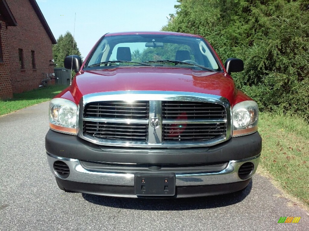 2006 Ram 1500 ST Regular Cab - Inferno Red Crystal Pearl / Khaki Beige photo #3