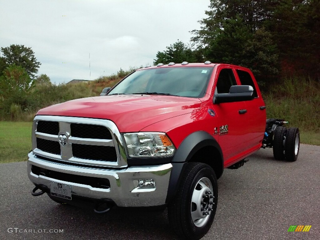 Flame Red 2017 Ram 5500 Tradesman Crew Cab 4x4 Chassis Exterior Photo #115647227