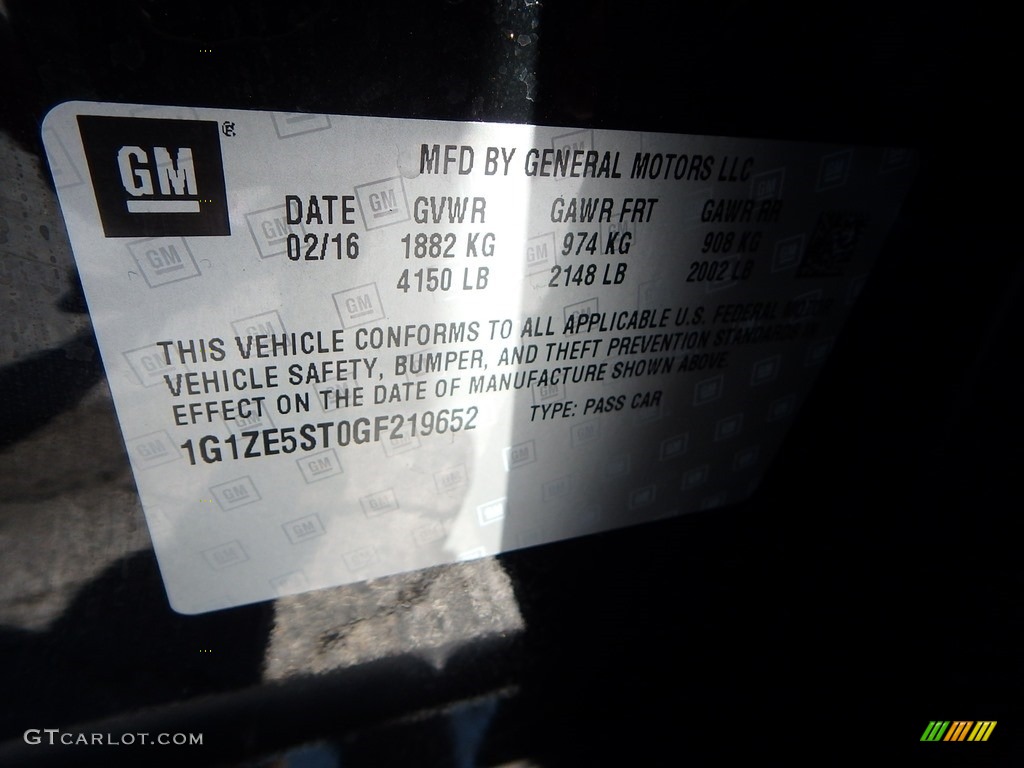 2016 Malibu LT - Mosaic Black Metallic / Jet Black photo #28