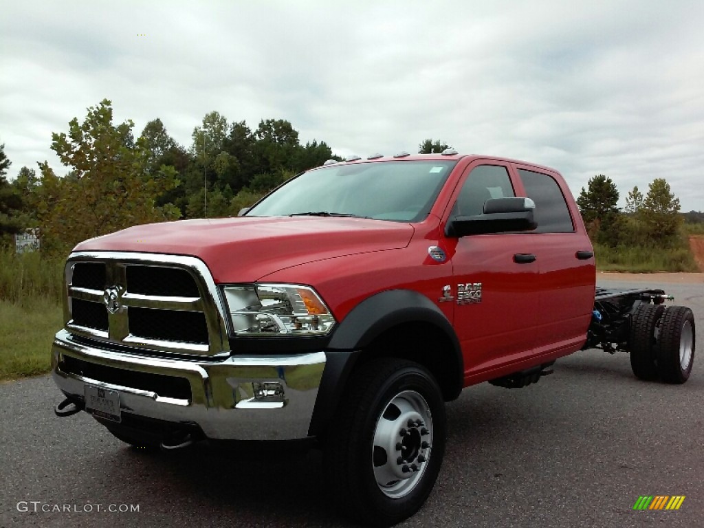 Flame Red 2017 Ram 5500 Tradesman Crew Cab 4x4 Chassis Exterior Photo #115647983
