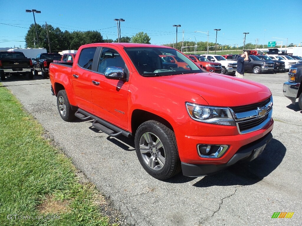 2016 Colorado LT Crew Cab 4x4 - Red Hot / Jet Black/Dark Ash photo #3
