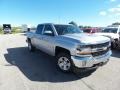 2017 Silver Ice Metallic Chevrolet Silverado 1500 LT Crew Cab 4x4  photo #3