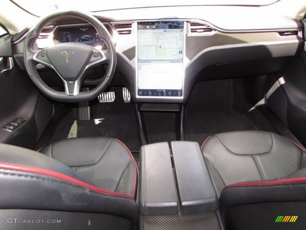 2013 Tesla Model S P85 Performance Black Dashboard Photo #115655465