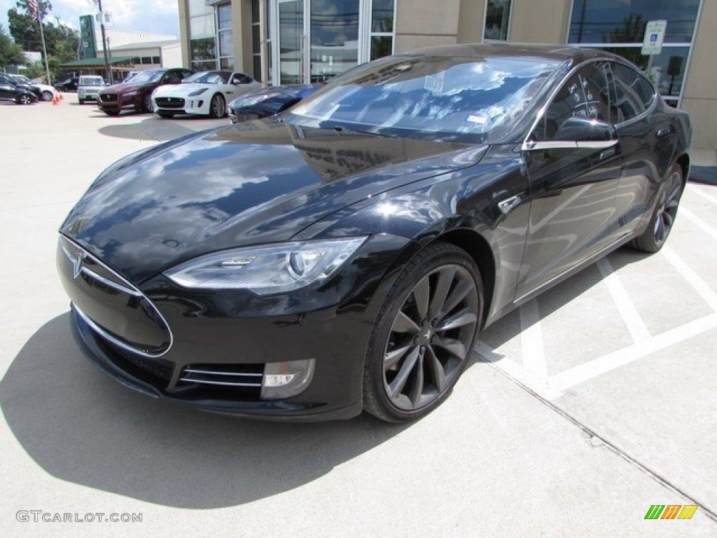 Black 2013 Tesla Model S P85 Performance Exterior Photo #115655582