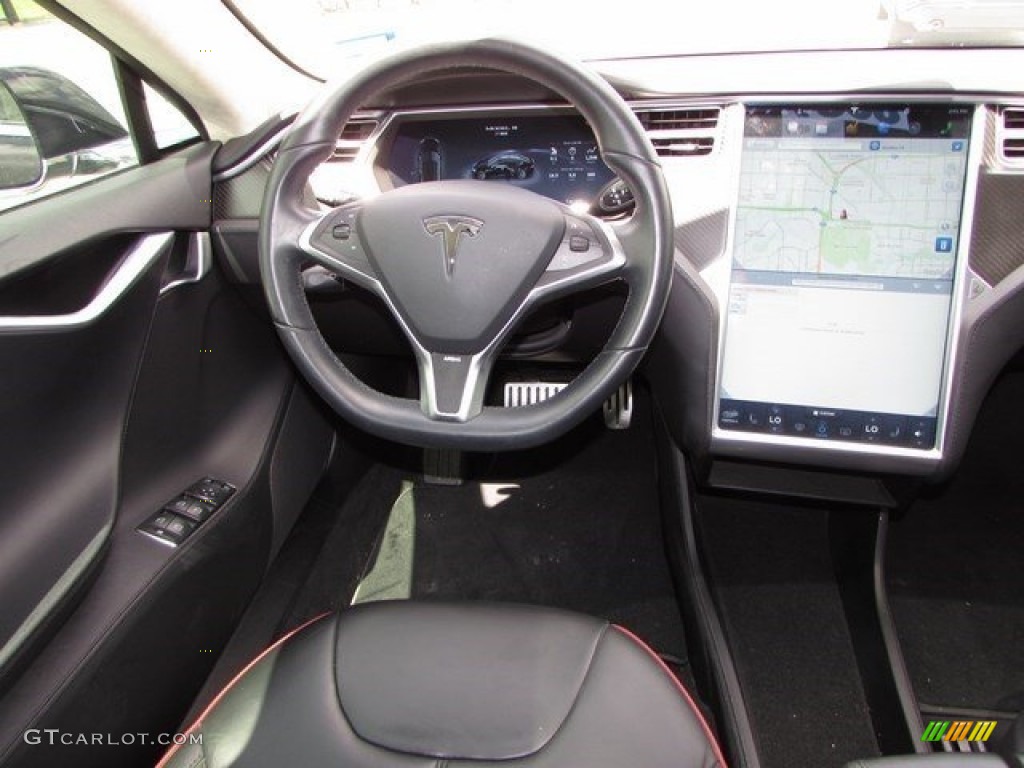 2013 Tesla Model S P85 Performance Black Dashboard Photo #115655630