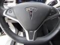 Black 2013 Tesla Model S P85 Performance Steering Wheel