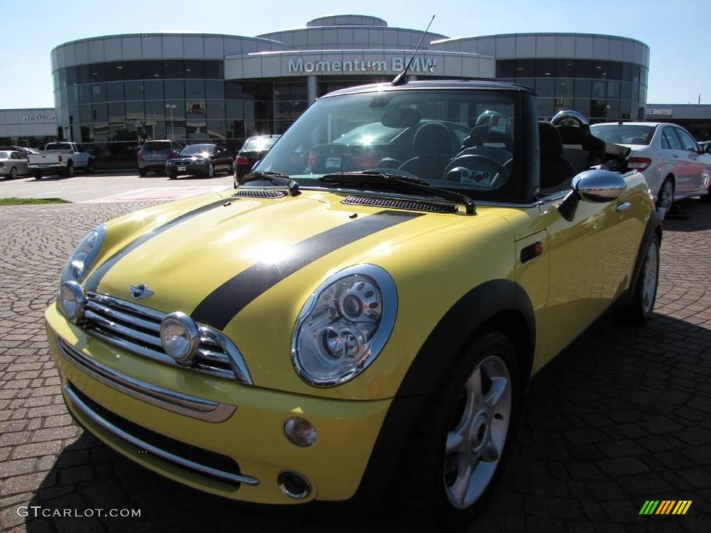 2005 Cooper Convertible - Liquid Yellow / Space Grey/Panther Black photo #1