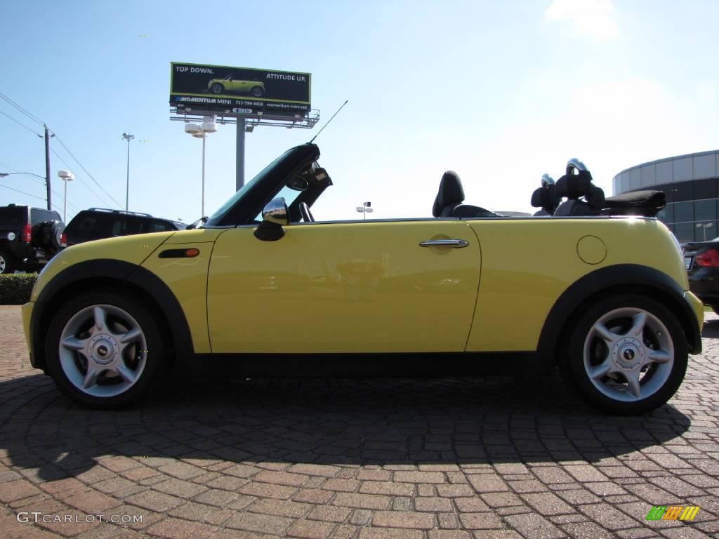 2005 Cooper Convertible - Liquid Yellow / Space Grey/Panther Black photo #2