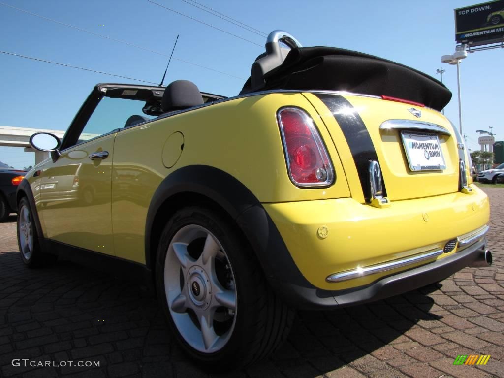 2005 Cooper Convertible - Liquid Yellow / Space Grey/Panther Black photo #3