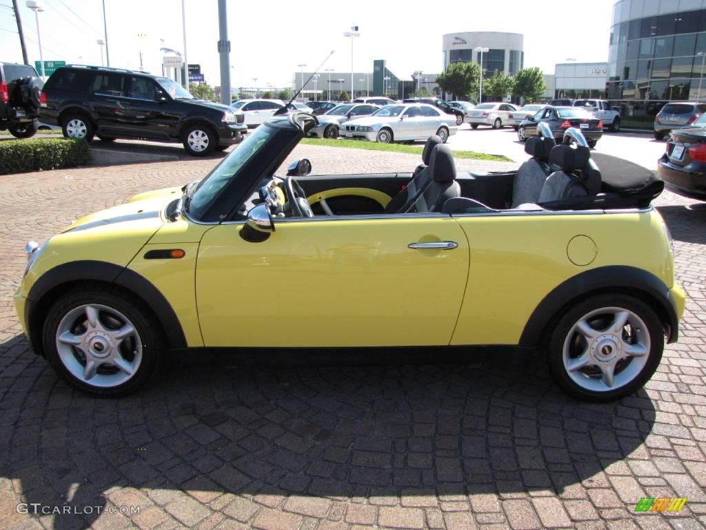 2005 Cooper Convertible - Liquid Yellow / Space Grey/Panther Black photo #10