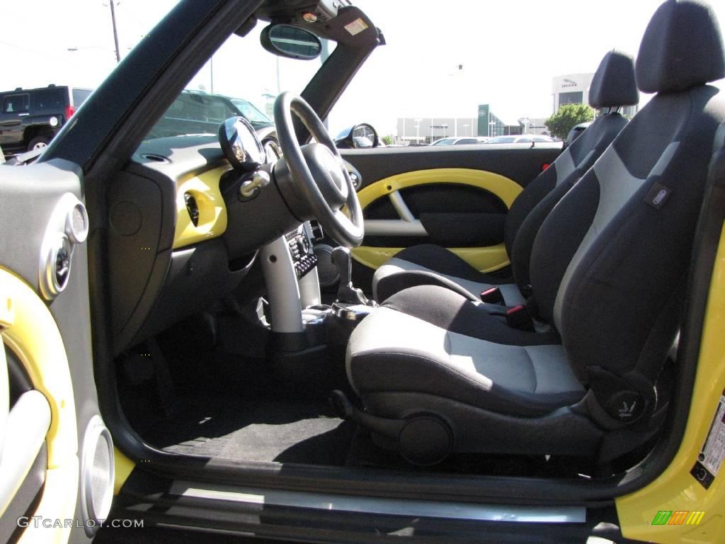 2005 Cooper Convertible - Liquid Yellow / Space Grey/Panther Black photo #17