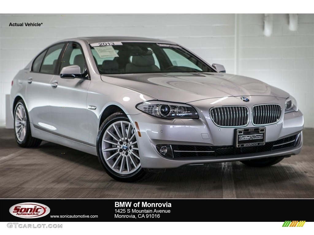 2013 5 Series ActiveHybrid 5 - Titanium Silver Metallic / Black photo #1