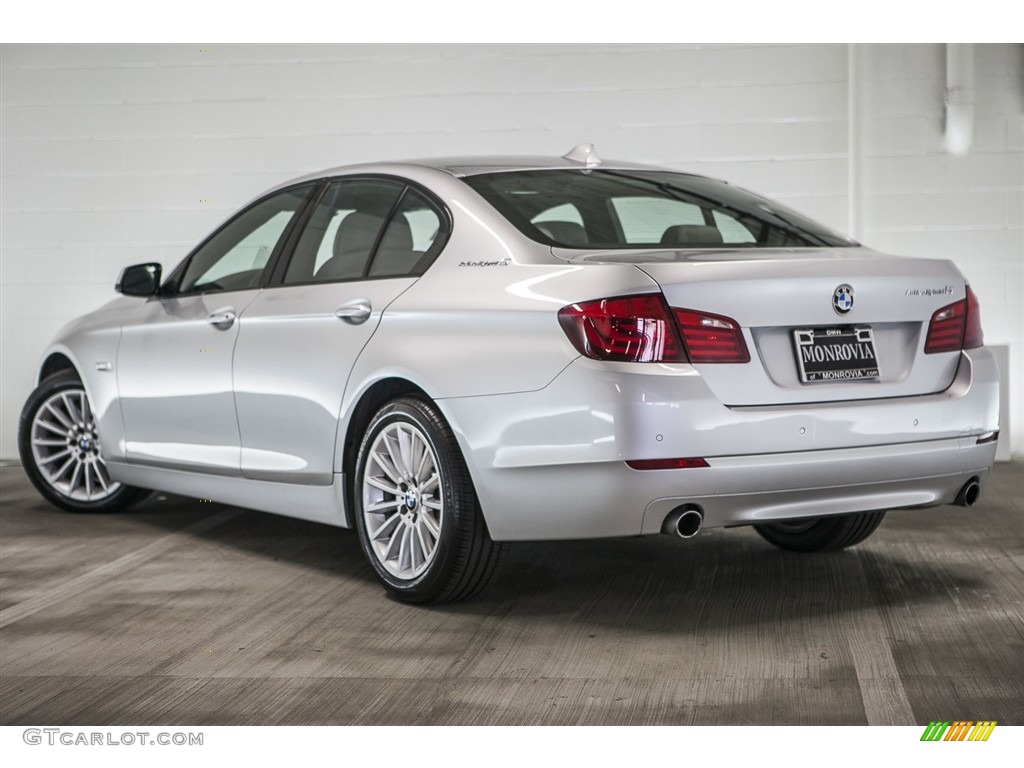 2013 5 Series ActiveHybrid 5 - Titanium Silver Metallic / Black photo #10