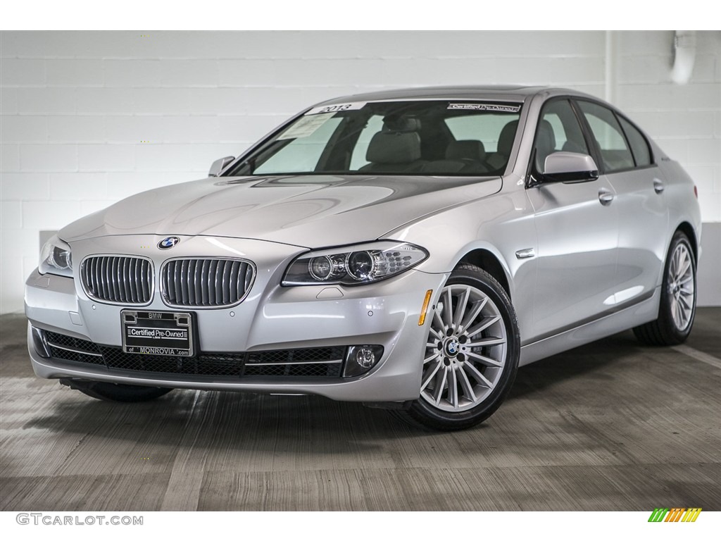 2013 5 Series ActiveHybrid 5 - Titanium Silver Metallic / Black photo #14