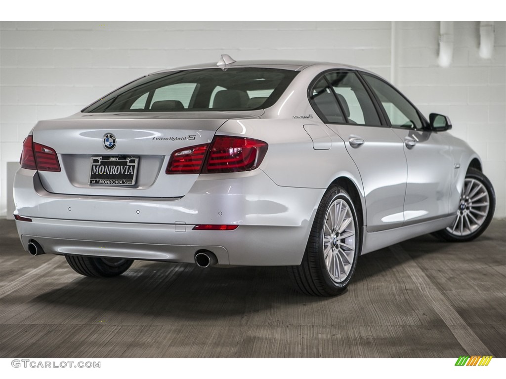 2013 5 Series ActiveHybrid 5 - Titanium Silver Metallic / Black photo #15