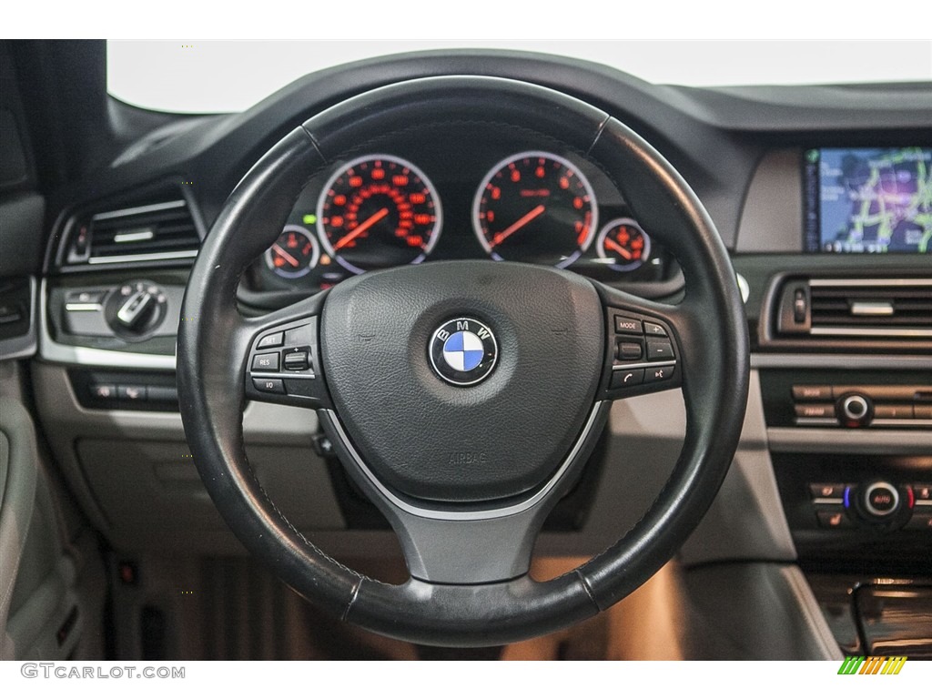 2013 5 Series ActiveHybrid 5 - Titanium Silver Metallic / Black photo #16