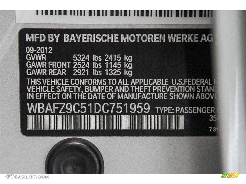 2013 5 Series ActiveHybrid 5 - Titanium Silver Metallic / Black photo #21