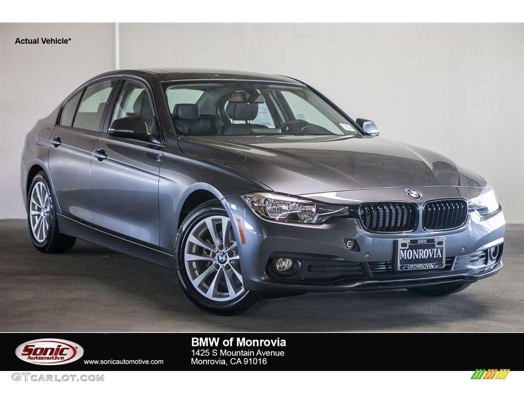 2017 3 Series 320i Sedan - Mineral Grey Metallic / Black photo #1