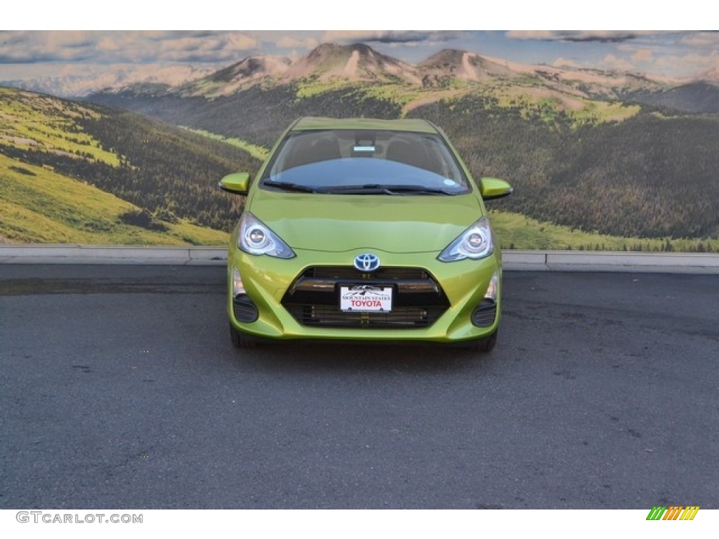 2016 Prius c Three - Electric Lime Metallic / Black photo #2