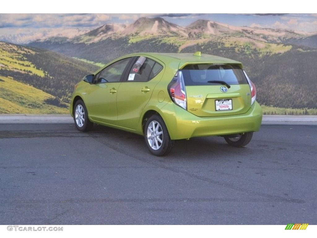 2016 Prius c Three - Electric Lime Metallic / Black photo #3