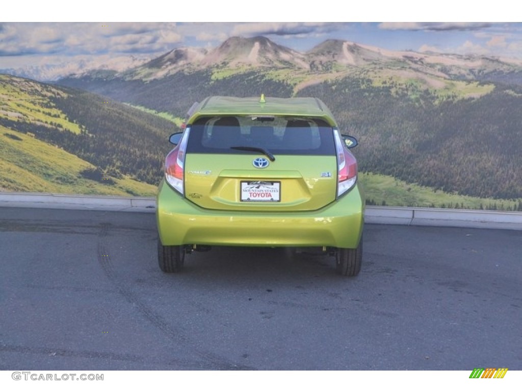 2016 Prius c Three - Electric Lime Metallic / Black photo #4