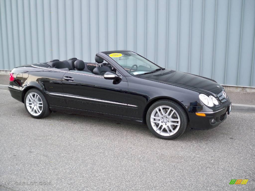 2008 CLK 350 Cabriolet - Black / Black photo #1