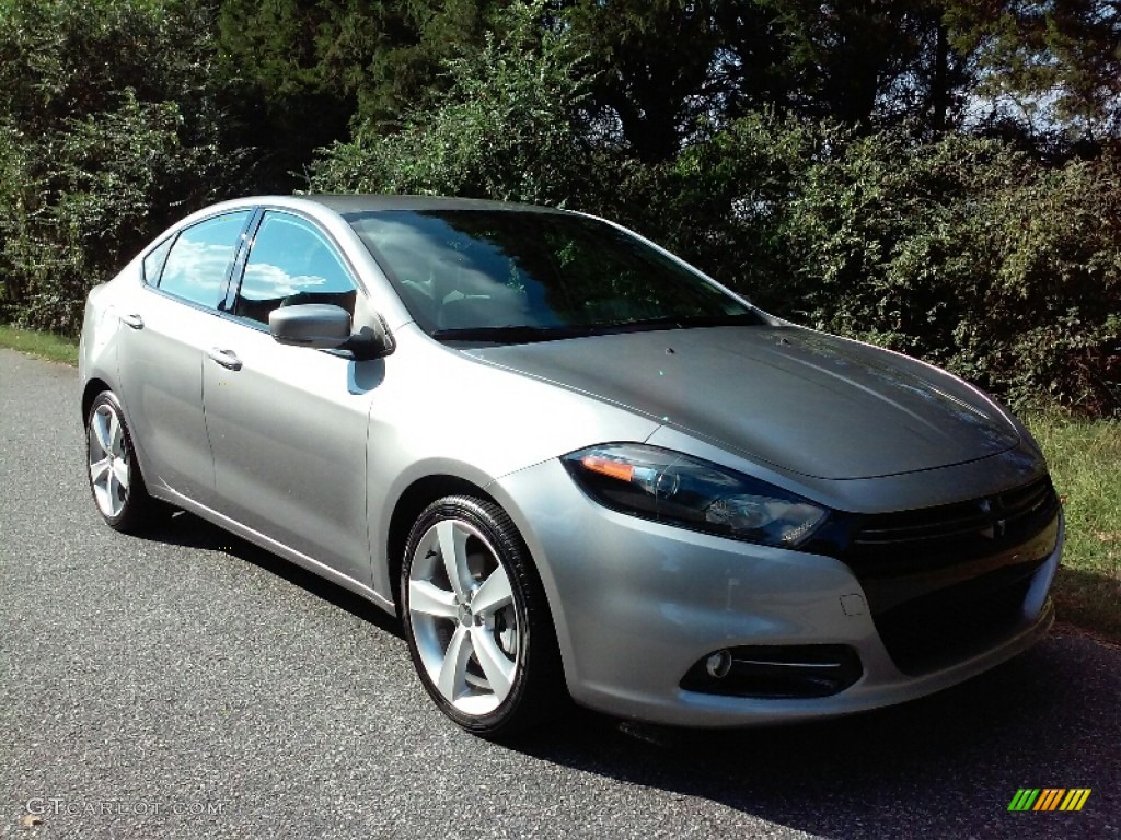 2015 Dart GT - Billet Silver Metallic / Black/Ruby Red Accent Stitching photo #4