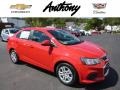 2017 Red Hot Chevrolet Sonic LS Sedan  photo #1