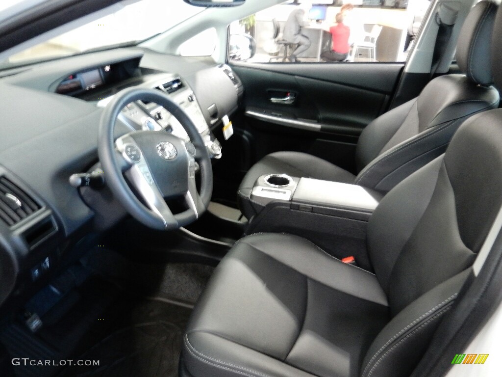 Black Interior 2017 Toyota Prius v Four Photo #115675522