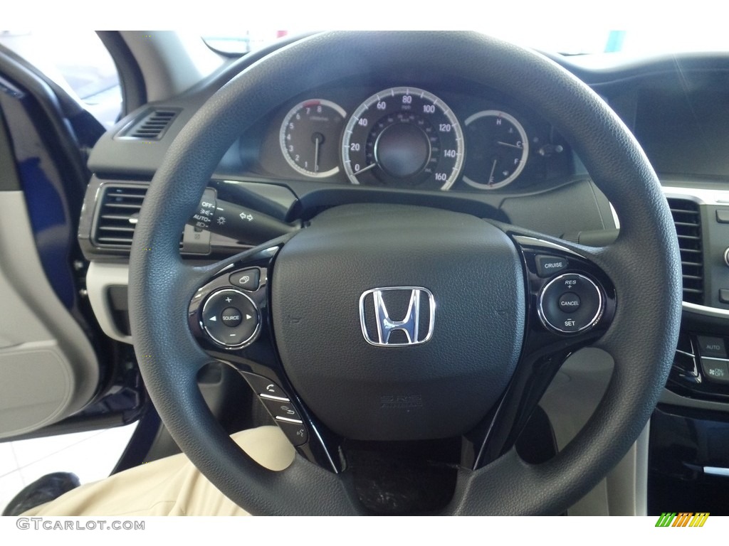 2016 Accord LX Sedan - Obsidian Blue Pearl / Gray photo #9