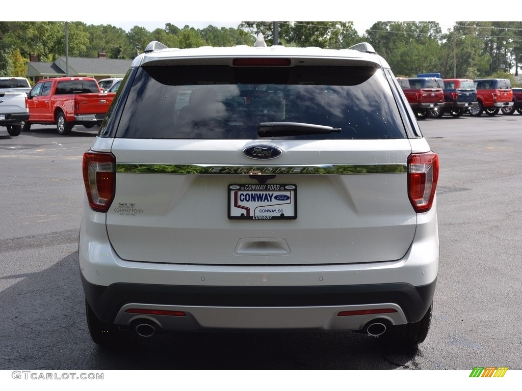 2017 Explorer XLT - White Platinum / Medium Light Camel photo #4