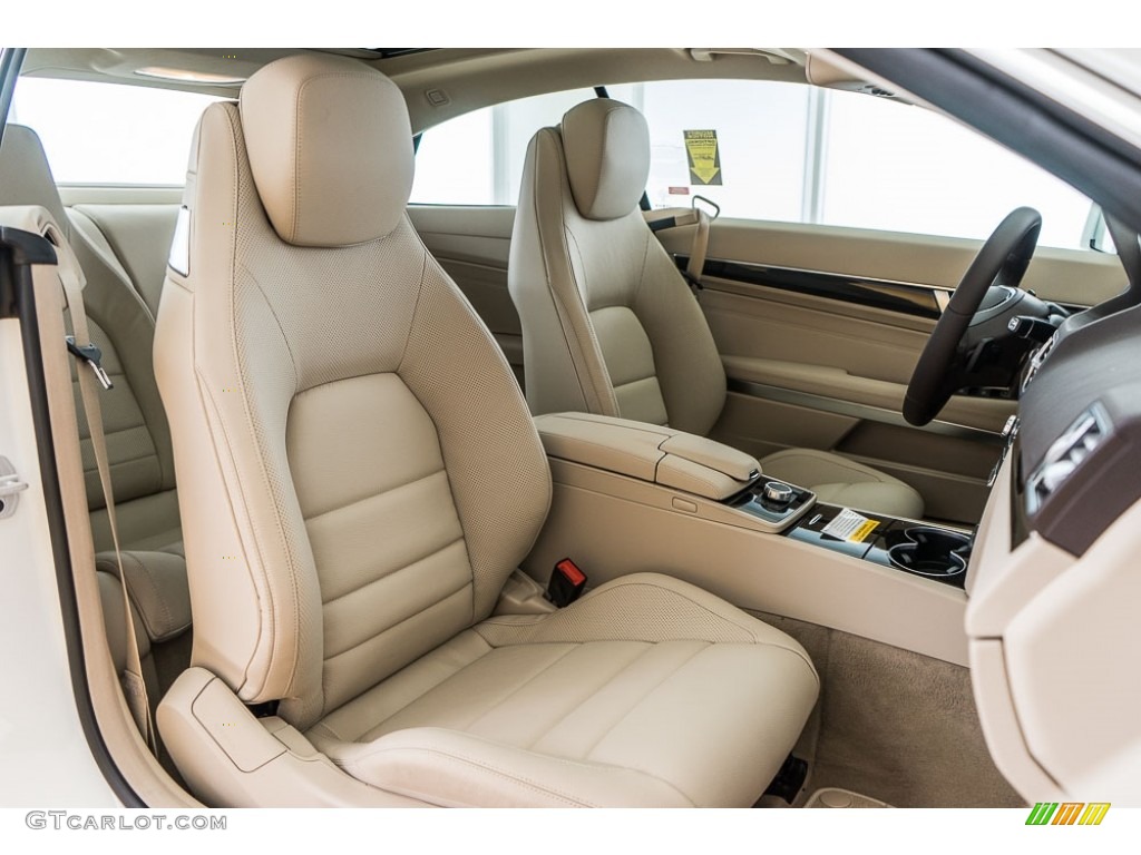 Silk Beige/Espresso Brown Interior 2017 Mercedes-Benz E 400 Coupe Photo #115679182