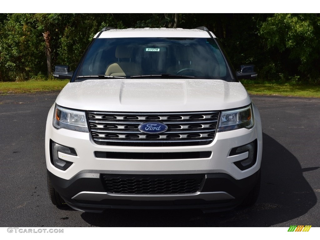 2017 Explorer XLT - White Platinum / Medium Light Camel photo #15