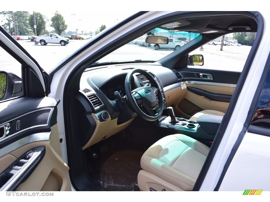 2017 Explorer XLT - White Platinum / Medium Light Camel photo #22