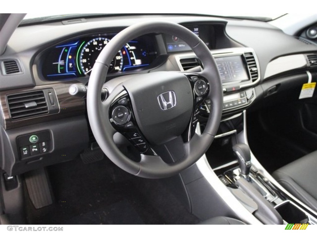 2017 Honda Accord Hybrid Touring Sedan Black Dashboard Photo #115679971