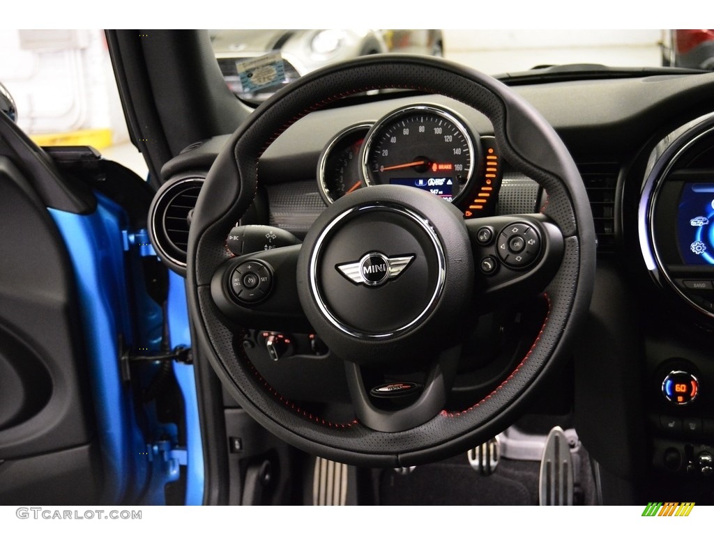 2017 Mini Hardtop Cooper 2 Door Double Stripe Carbon Black Steering Wheel Photo #115681447